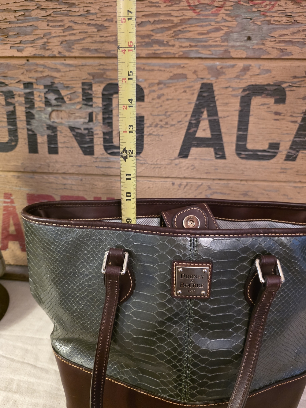 Dooney & Bourke Metallic Python Embossed Tote/Shopper - Picture 8 of 16